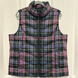 Lands’ End / down vest / XL / plaid